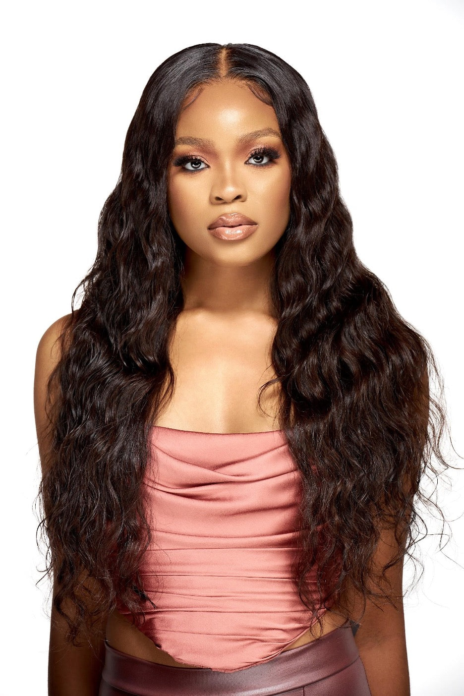 loose wave hair extensions on black woman
